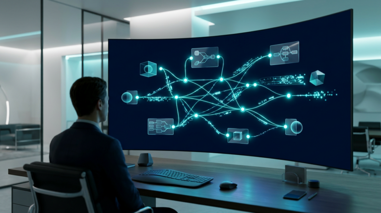 n8n Automatisierung Kleinunternehmen mit Workflow-Visualisierung