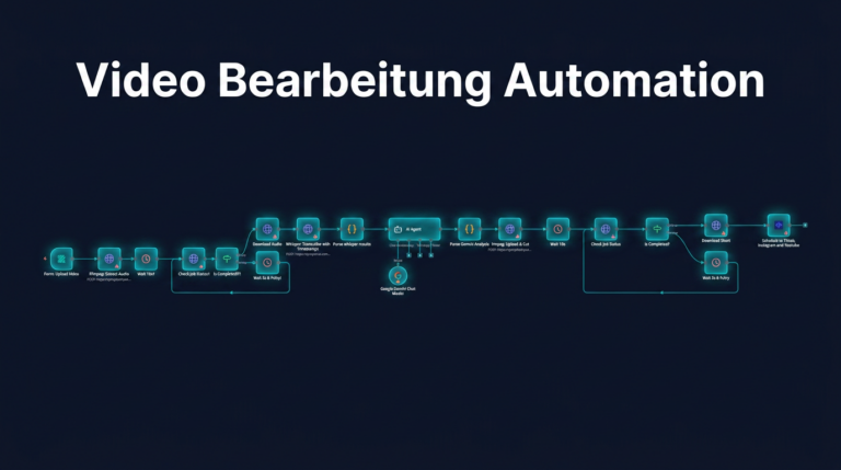 Video Bearbeitung Automation Dashboard mit n8n Workflow und FFmpeg Integration