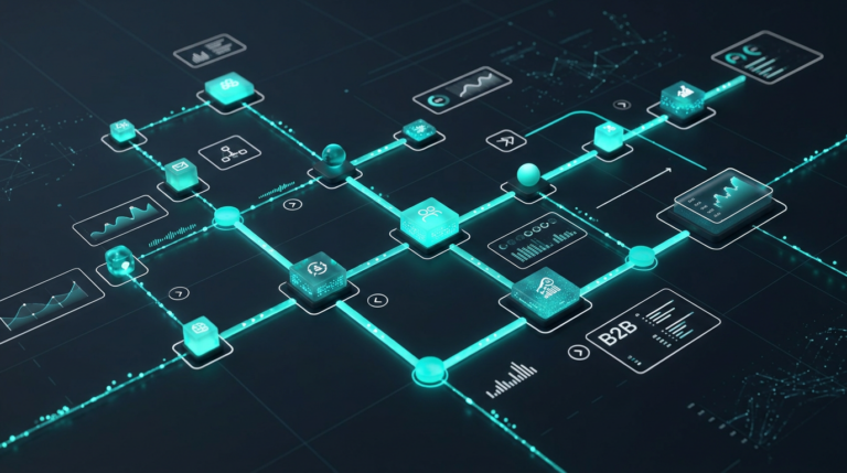 Marketing-Automatisierung n8n Dashboard mit vernetzten Workflow-Prozessen